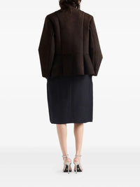 PRADA Prada Women Chevron Wool Midi Skirt