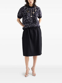 PRADA Prada Women Chevron Wool Midi Skirt