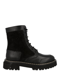 Ferragamo Mens Iuri Combat Boots