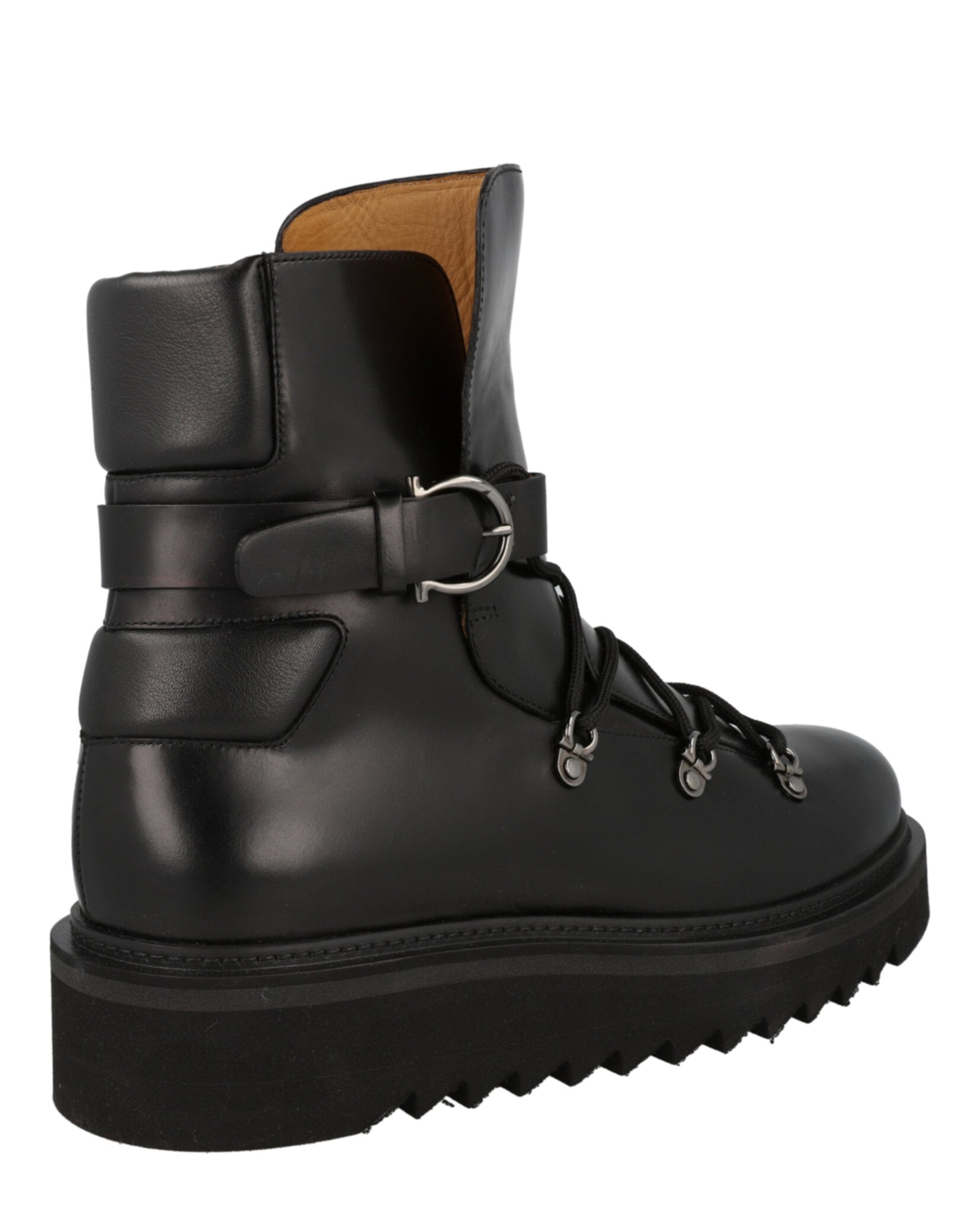 Ferragamo Mens Giulio Lace-Up Demi Boots