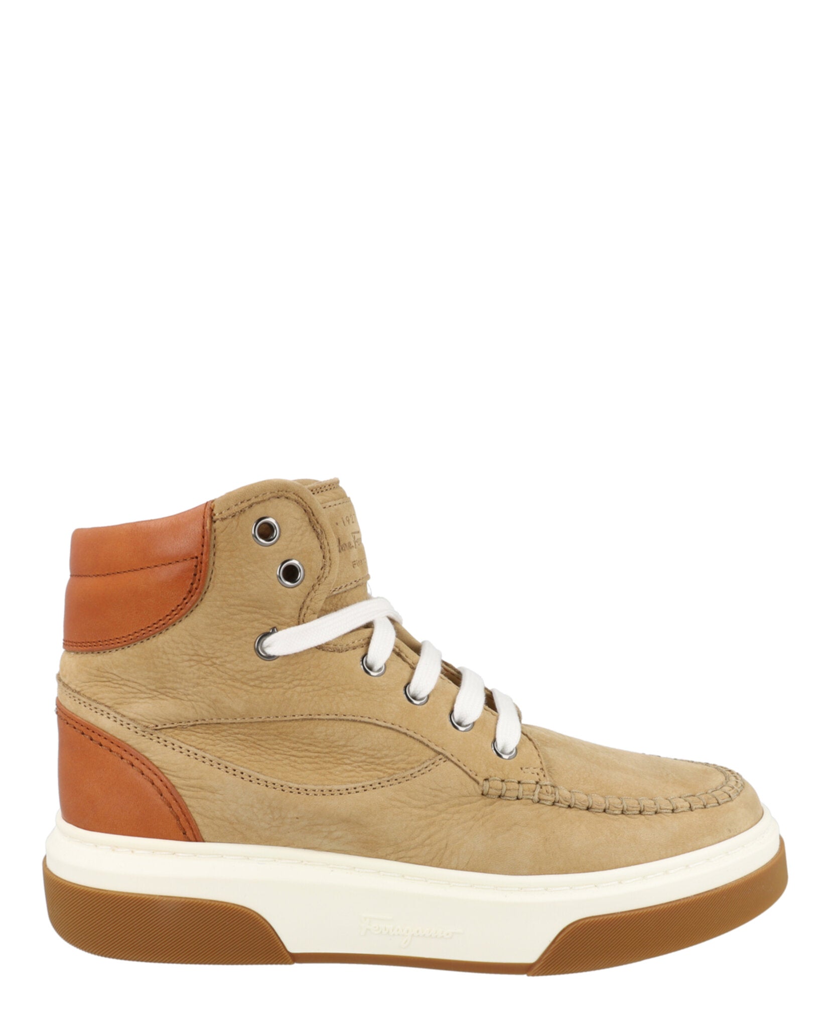 Ferragamo Mens Cassina Suede High-Top Sneakers