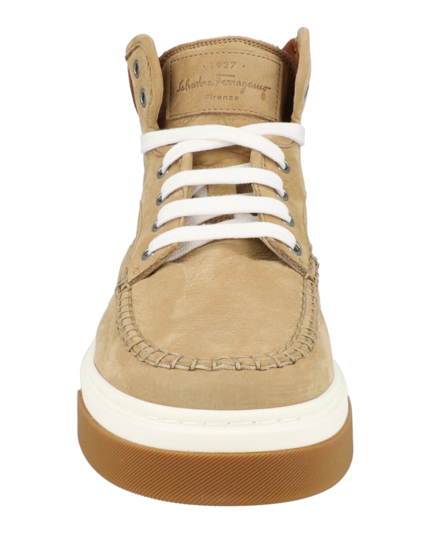 Ferragamo Mens Cassina Suede High-Top Sneakers
