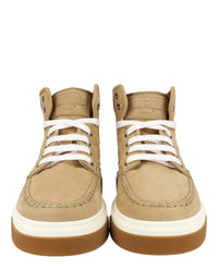 Ferragamo Mens Cassina Suede High-Top Sneakers