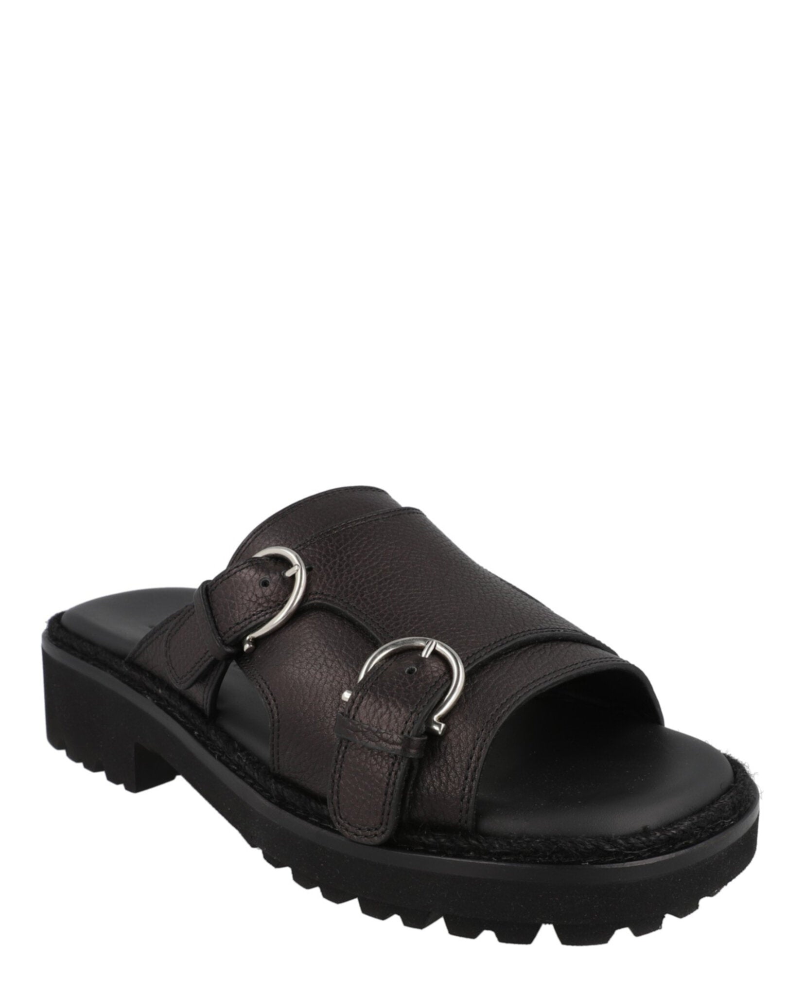 Ferragamo Mens Girby Leather Slides
