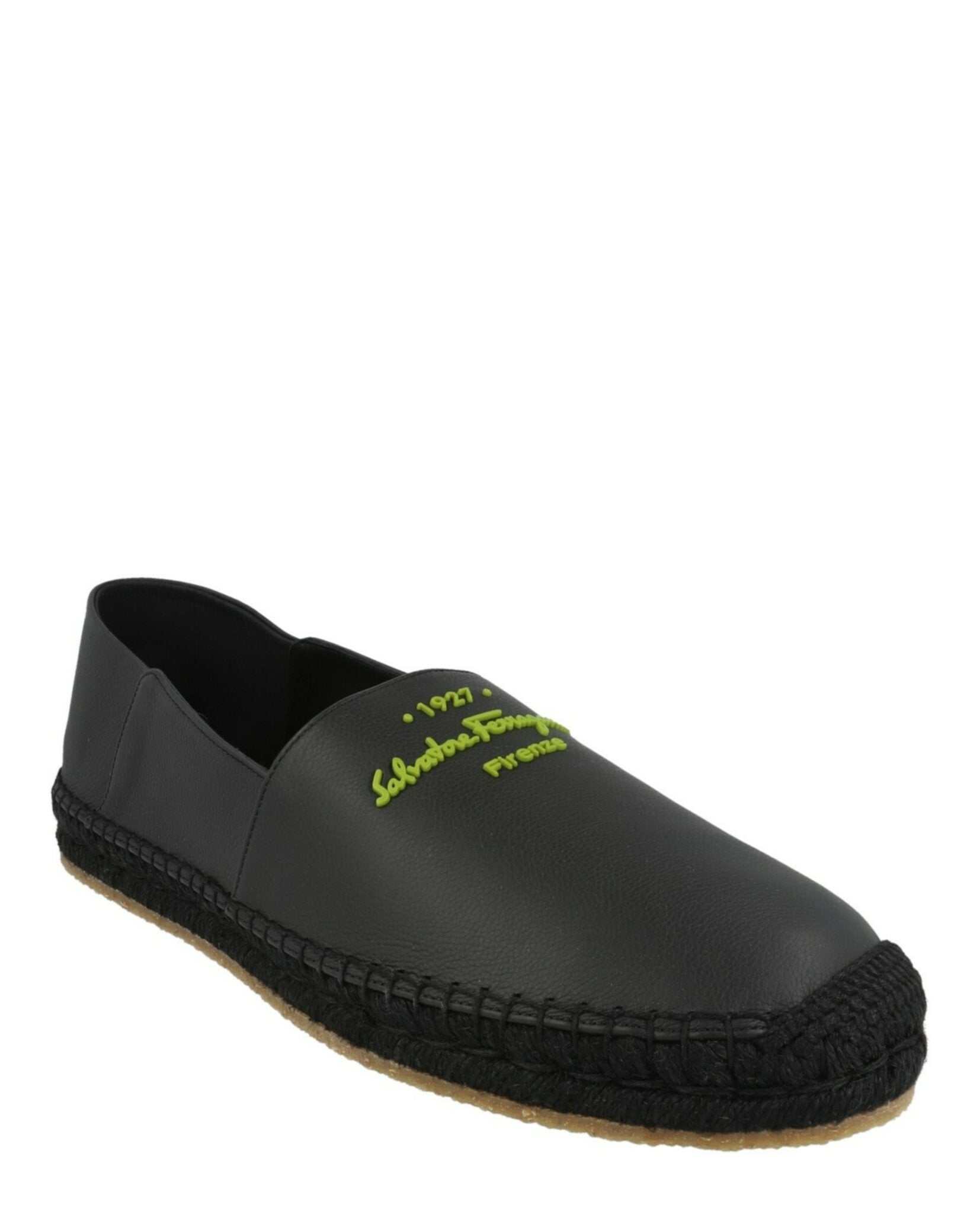 Ferragamo Mens Gus Leather Espadrilles