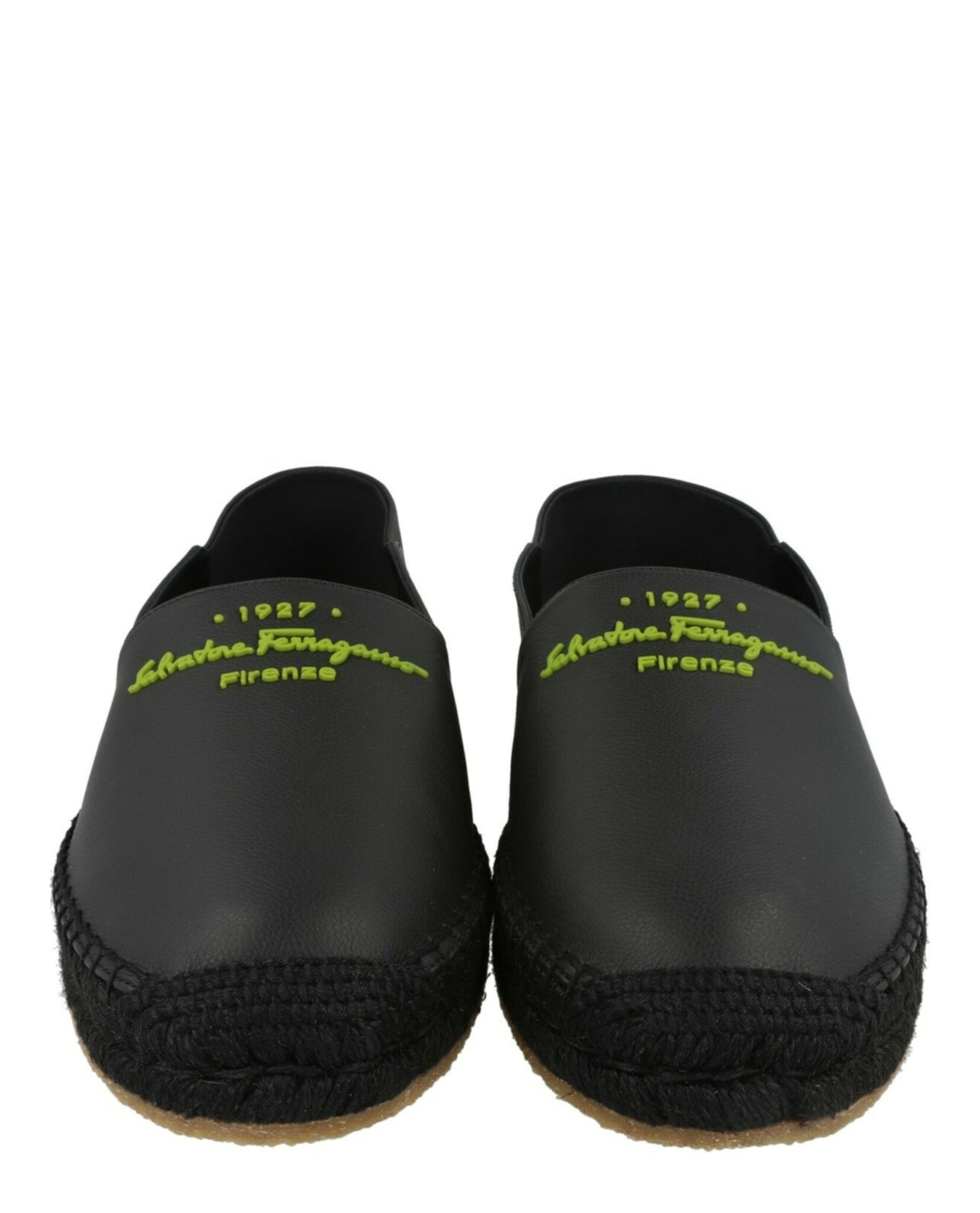 Ferragamo Mens Gus Leather Espadrilles