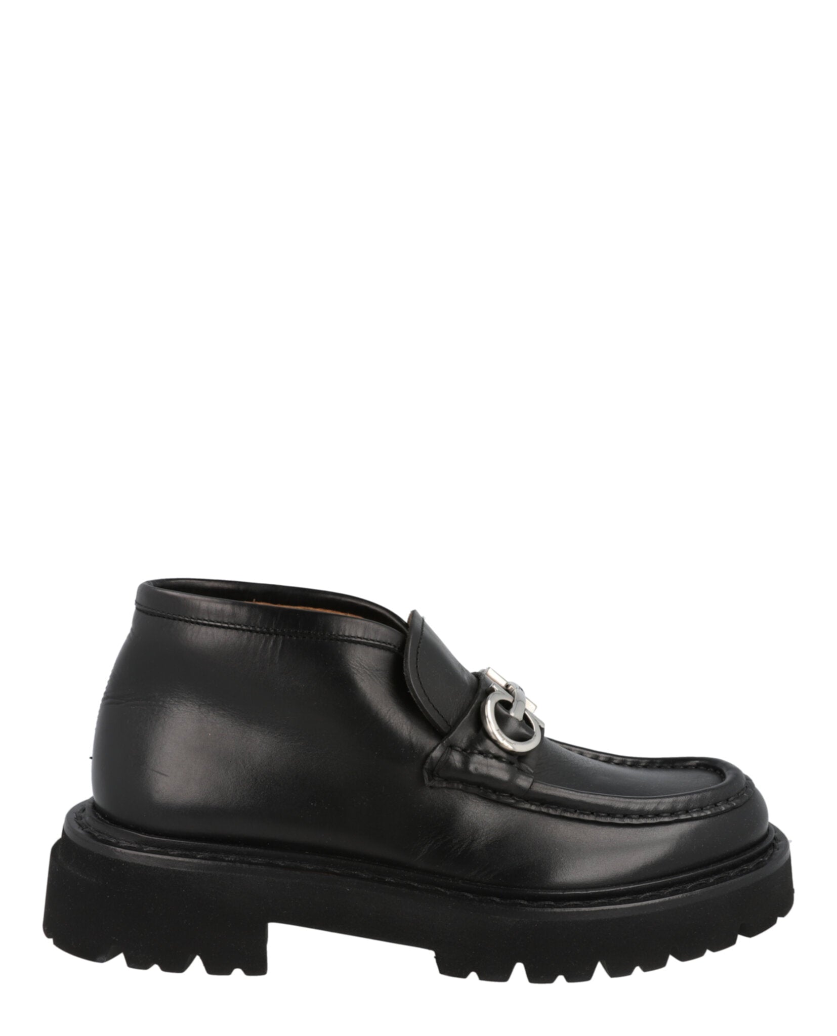 Ferragamo Mens Geffer 2 Gancini Ankle Boots