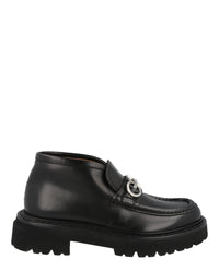 Ferragamo Mens Geffer 2 Gancini Ankle Boots