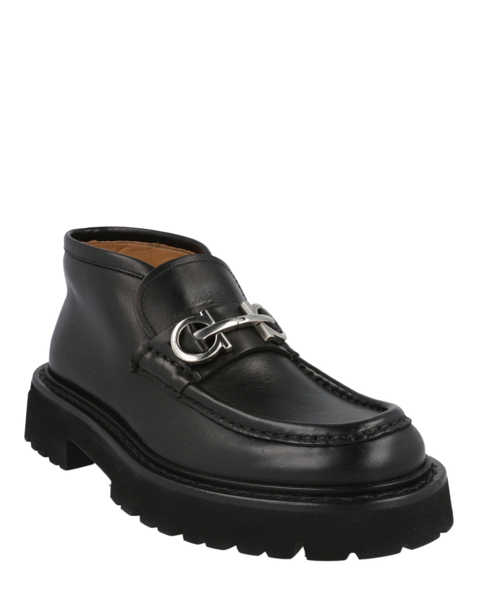 Ferragamo Mens Geffer 2 Gancini Ankle Boots