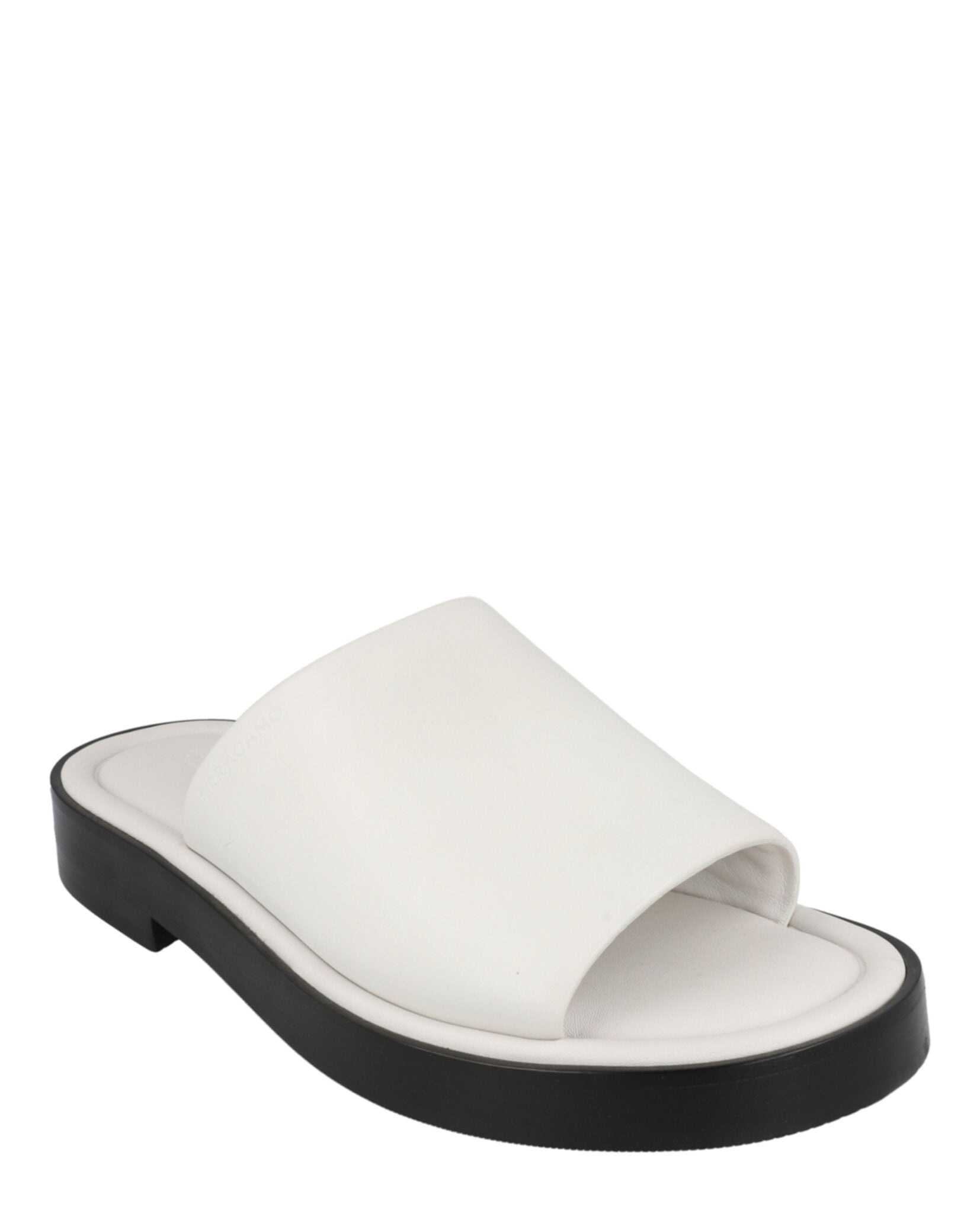 Ferragamo Mens Giunone Leather Slides