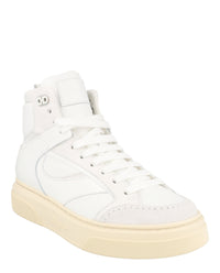 Ferragamo Mens Cassio Leather High-Top Sneakers
