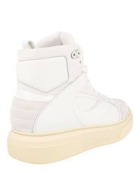 Ferragamo Mens Cassio Leather High-Top Sneakers