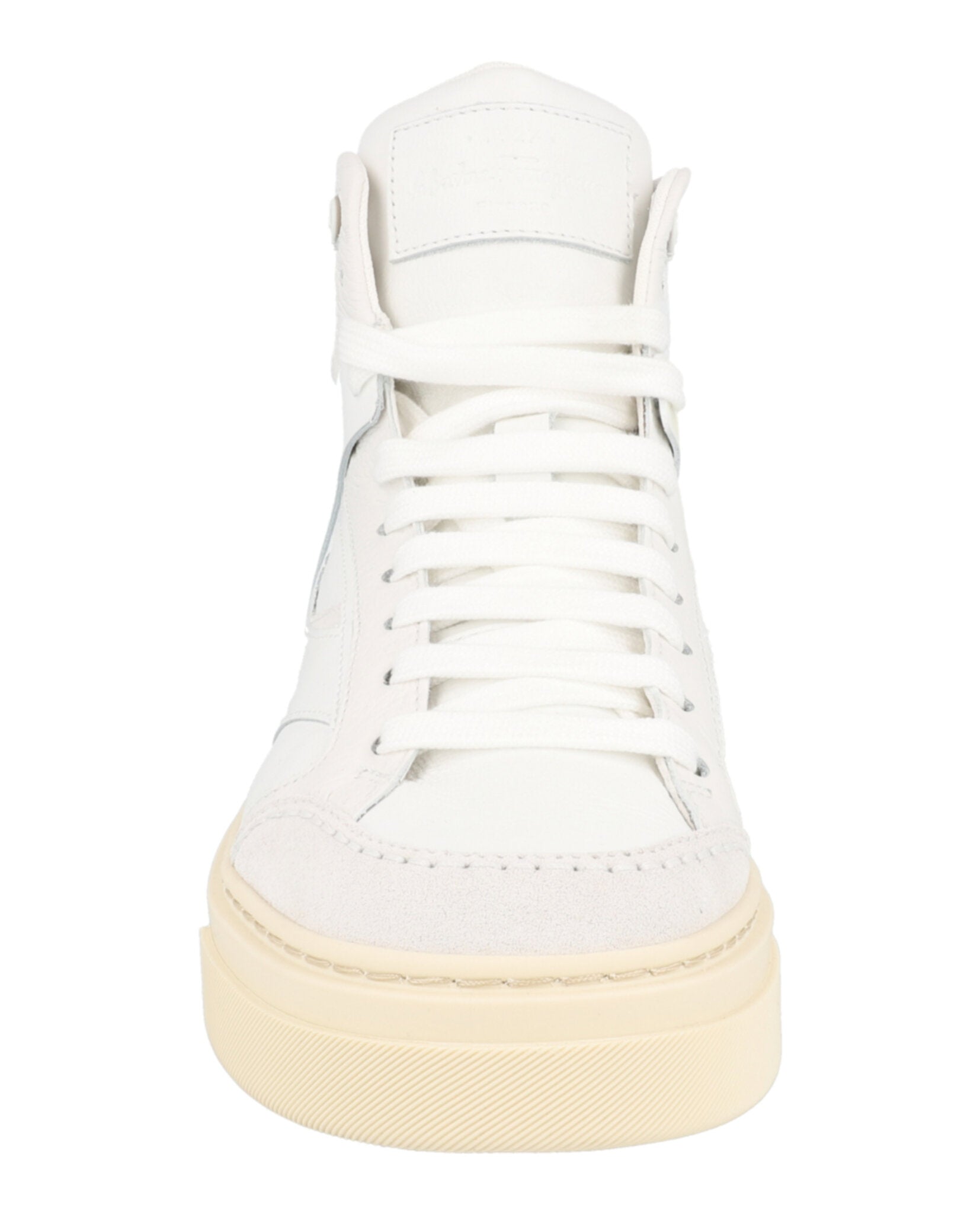 Ferragamo Mens Cassio Leather High-Top Sneakers