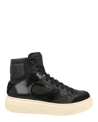 Ferragamo Mens Cassio Leather High-Top Sneakers