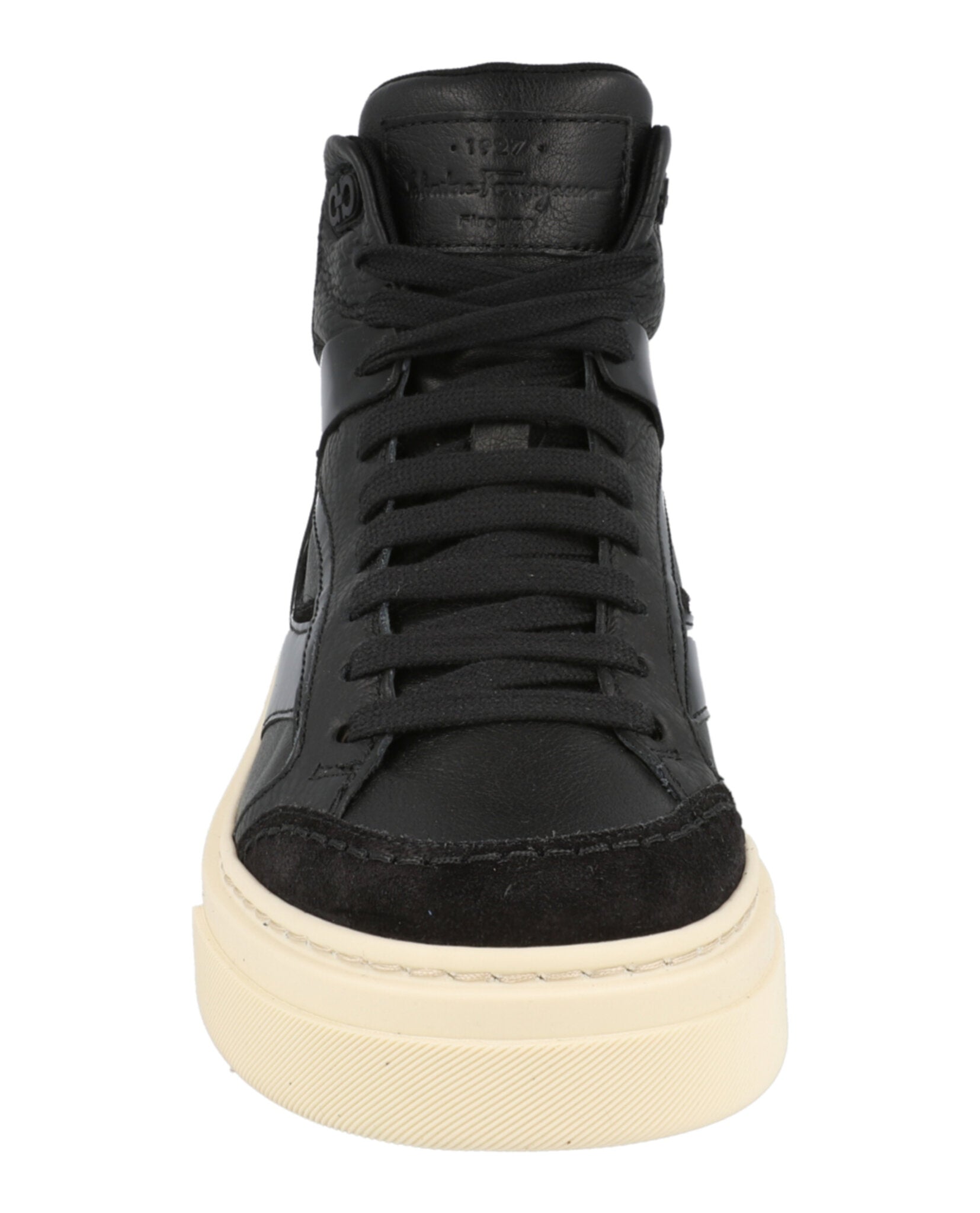 Ferragamo Mens Cassio Leather High-Top Sneakers
