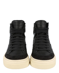 Ferragamo Mens Cassio Leather High-Top Sneakers