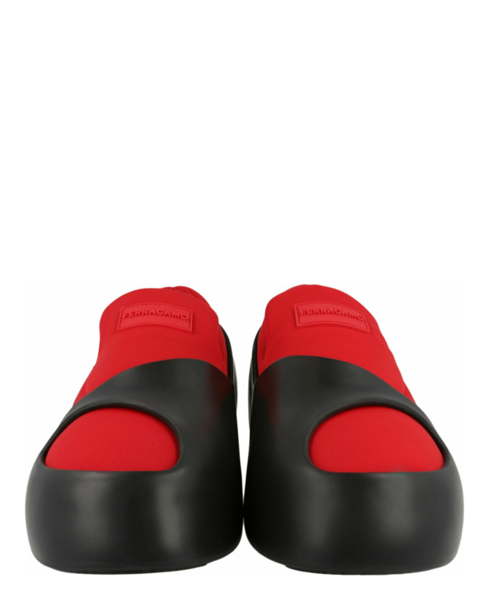 Ferragamo Mens Lunar Paneled Slip-On Sneakers