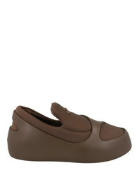 Ferragamo Mens Lunar Paneled Slip-On Sneakers