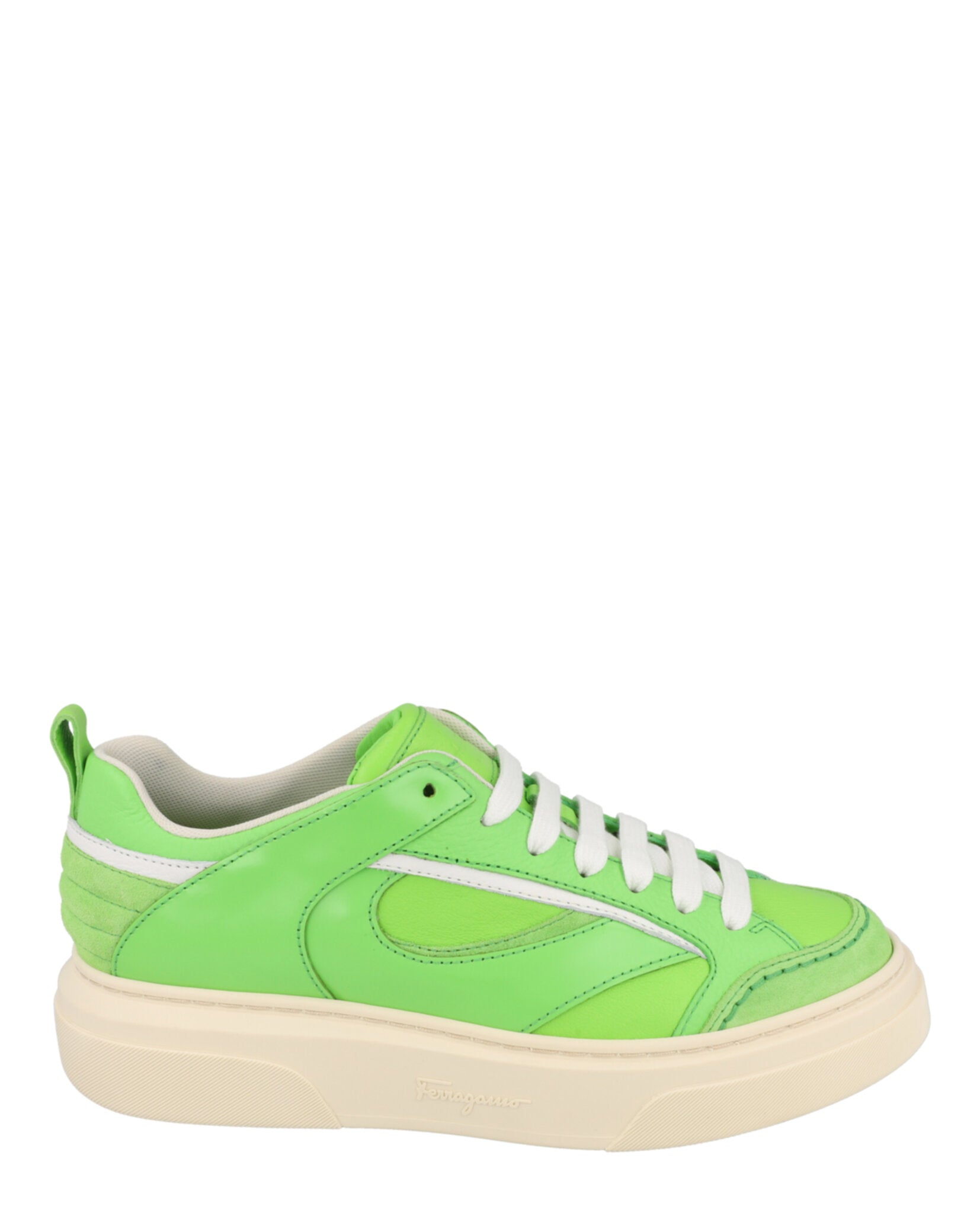 Ferragamo Mens Cassina Low-Top Sneakers Green