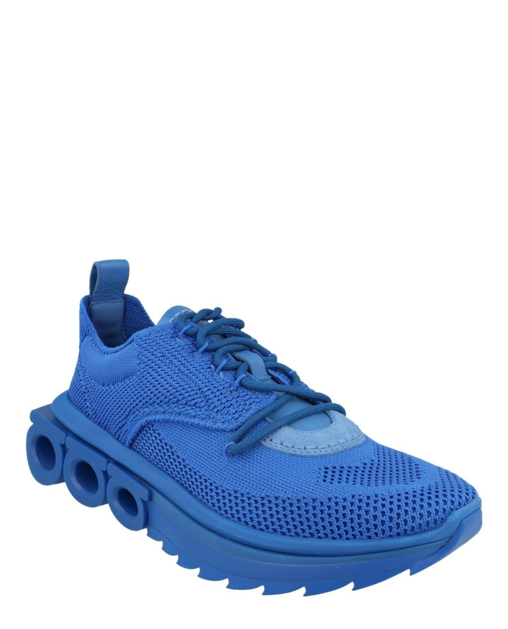 Ferragamo Mens Nima Knit Low-Top Sneakers