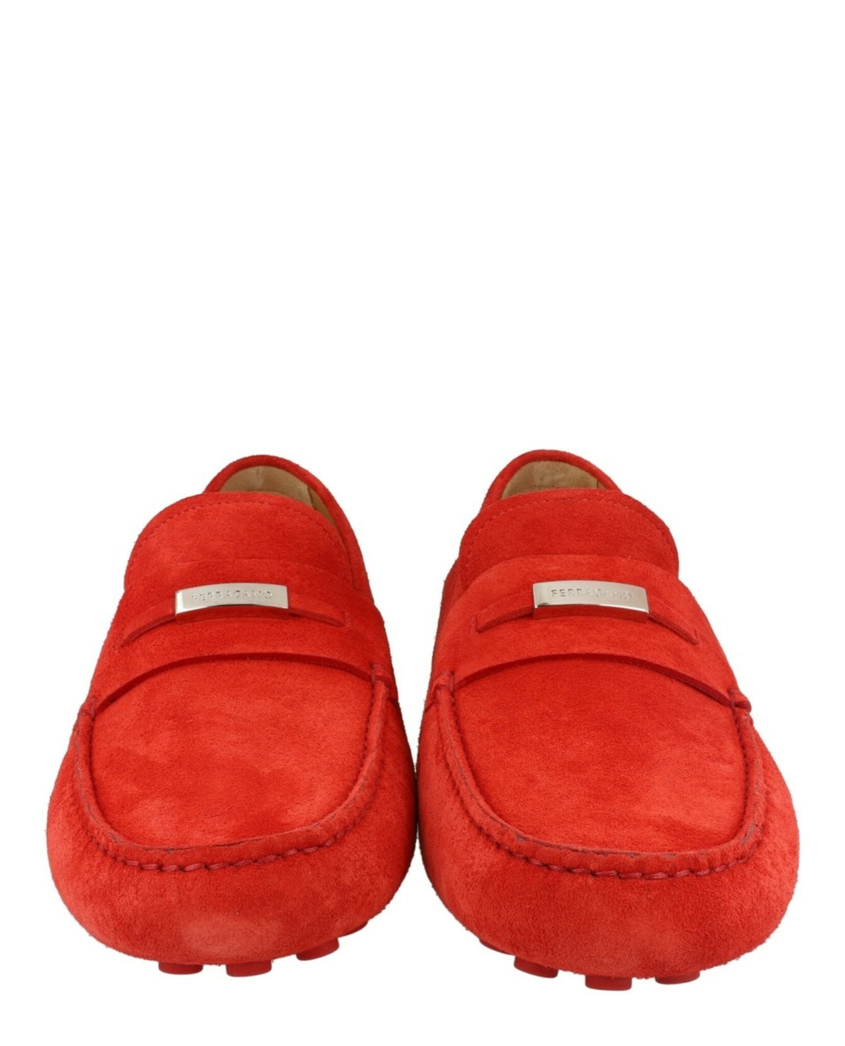 Ferragamo Mens Grenoble Suede Drivers - Wide Width