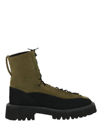 Ferragamo Mens Atlante Combat Boots - Extra Wide Width