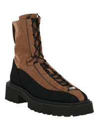 Ferragamo Mens Atlante Combat Boots - Extra Wide Width