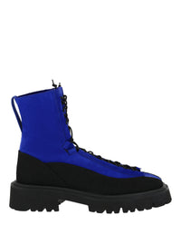 Ferragamo Mens Atlante Combat Boots - Extra Wide Width