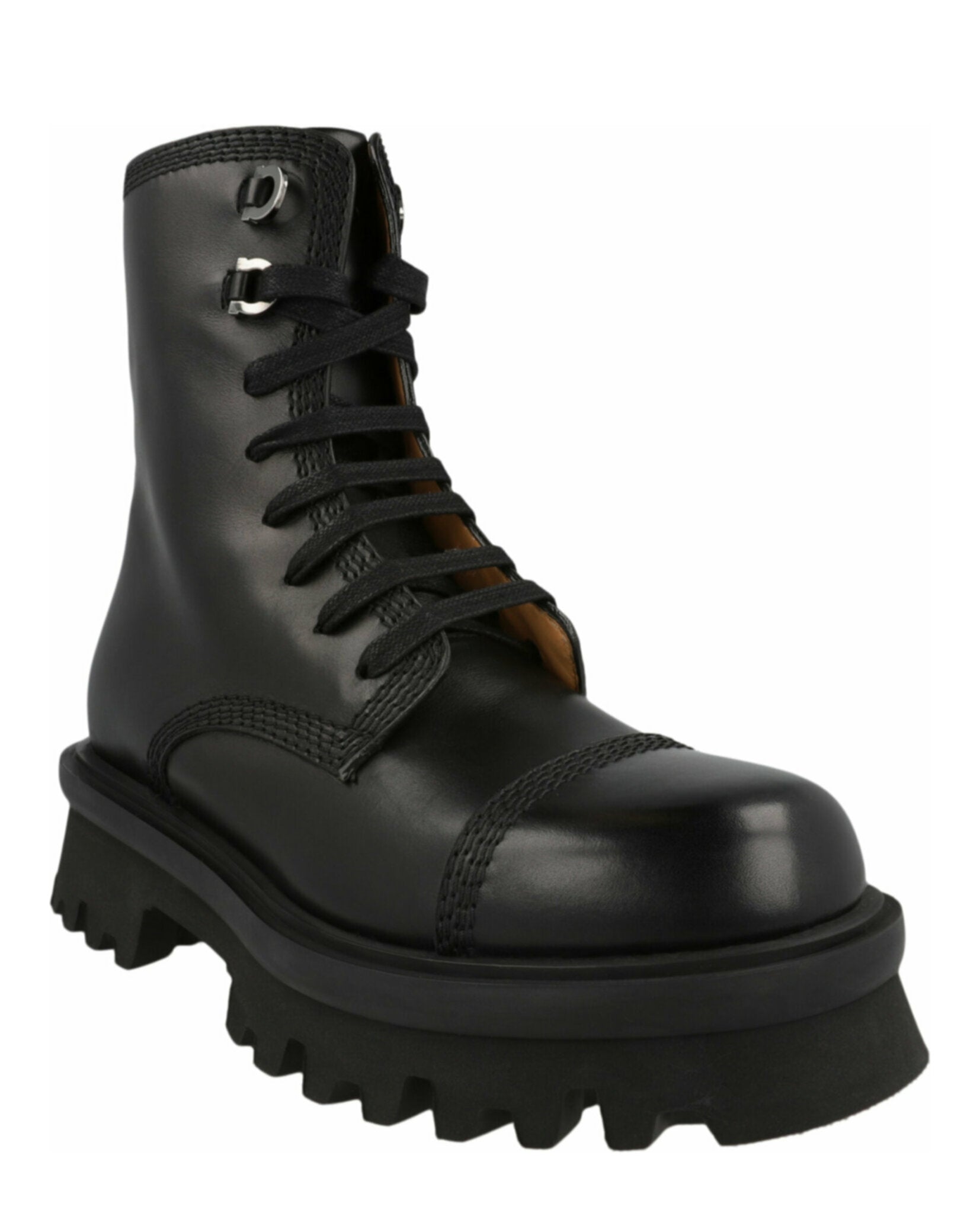 Ferragamo Mens Faraway Demi Combat Boots