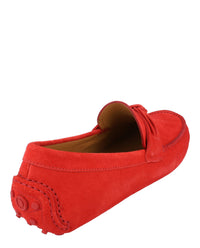 Ferragamo Mens Forbes Suede Drivers - Wide Width