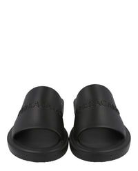 Ferragamo Mens Giuneva Logo Embossed Slides