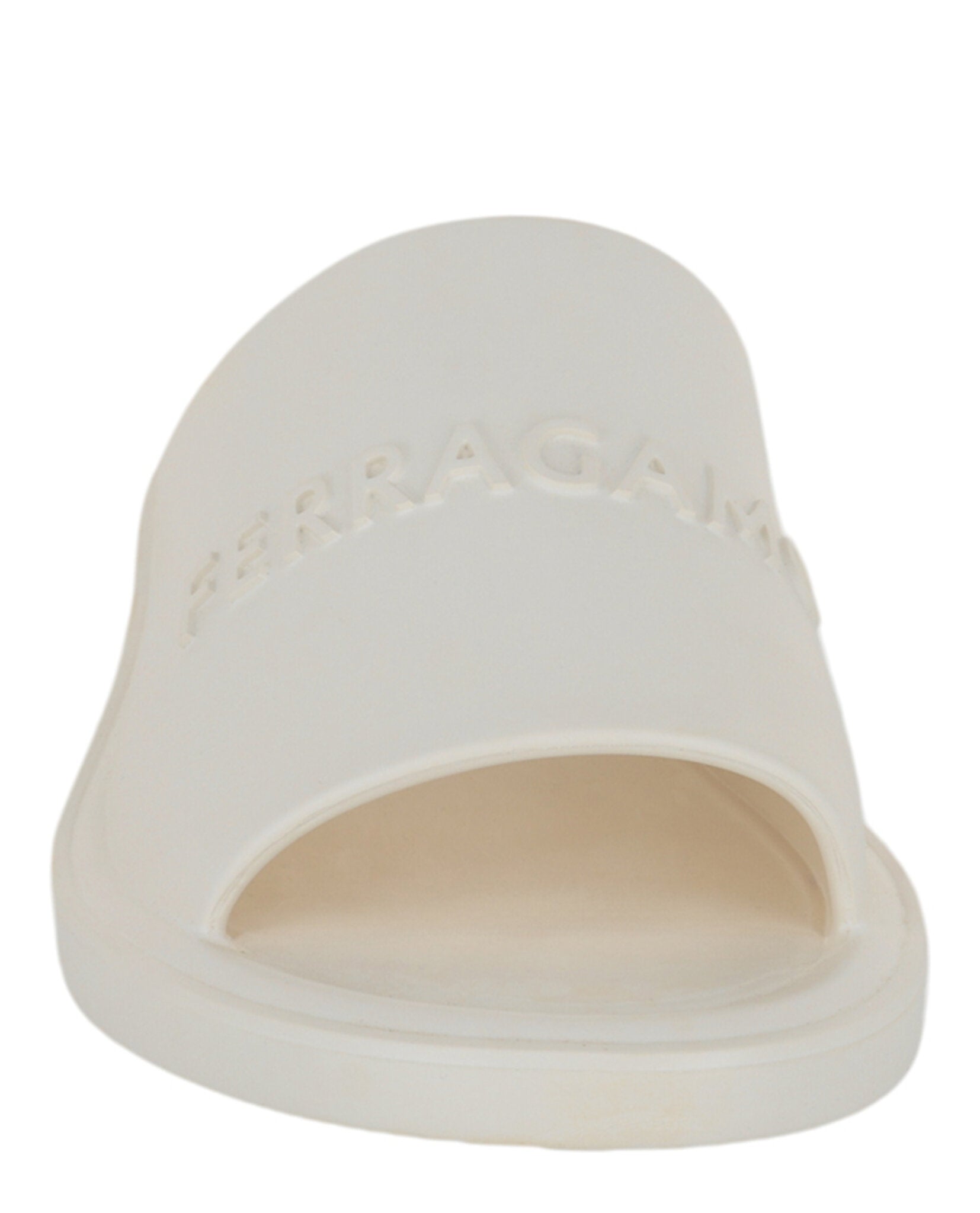 Ferragamo Mens Giuneva Logo Embossed Slides