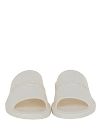 Ferragamo Mens Giuneva Logo Embossed Slides