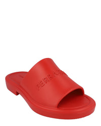 Ferragamo Mens Giuneva Logo Embossed Slides