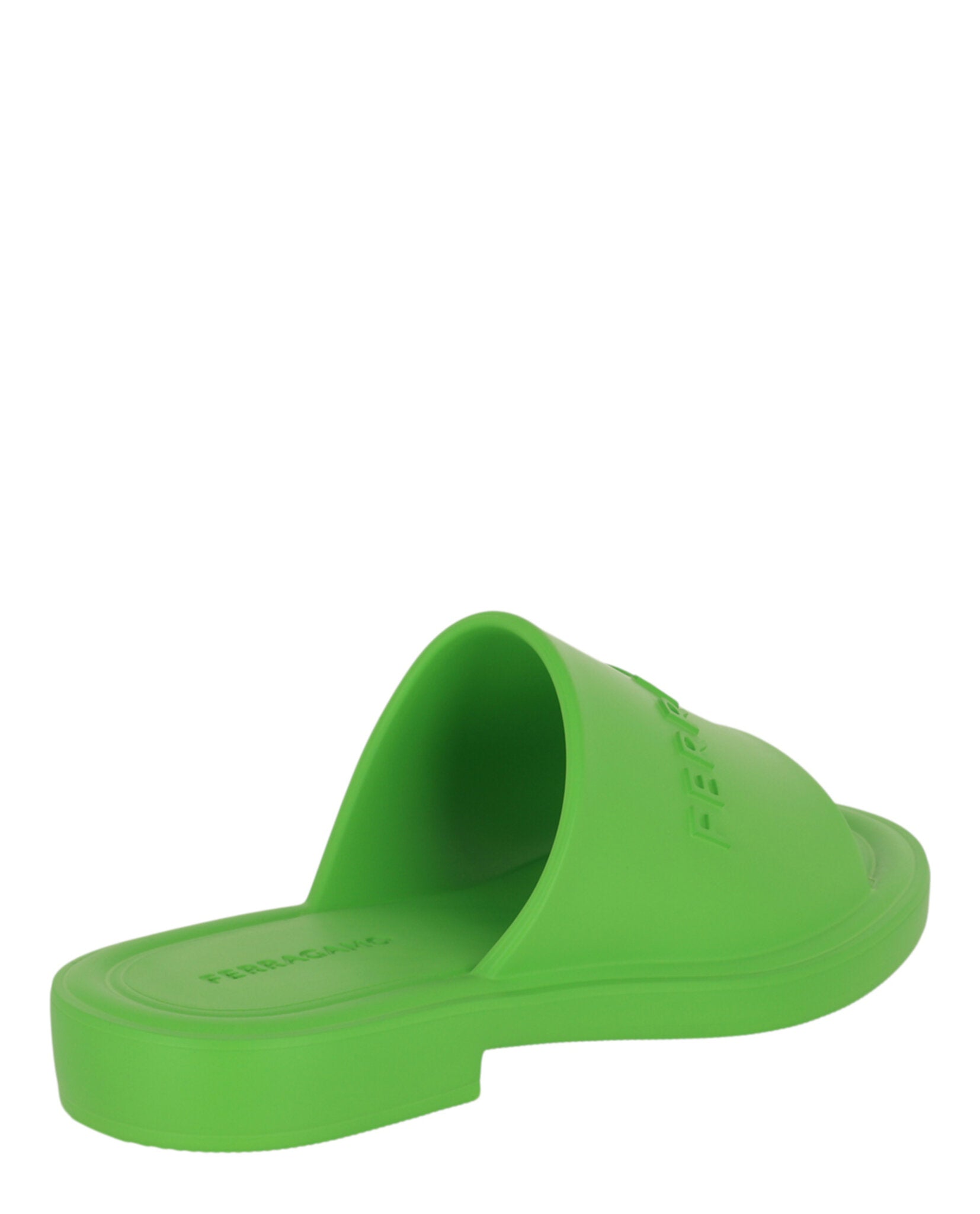 Ferragamo Mens Giuneva Logo Embossed Slides