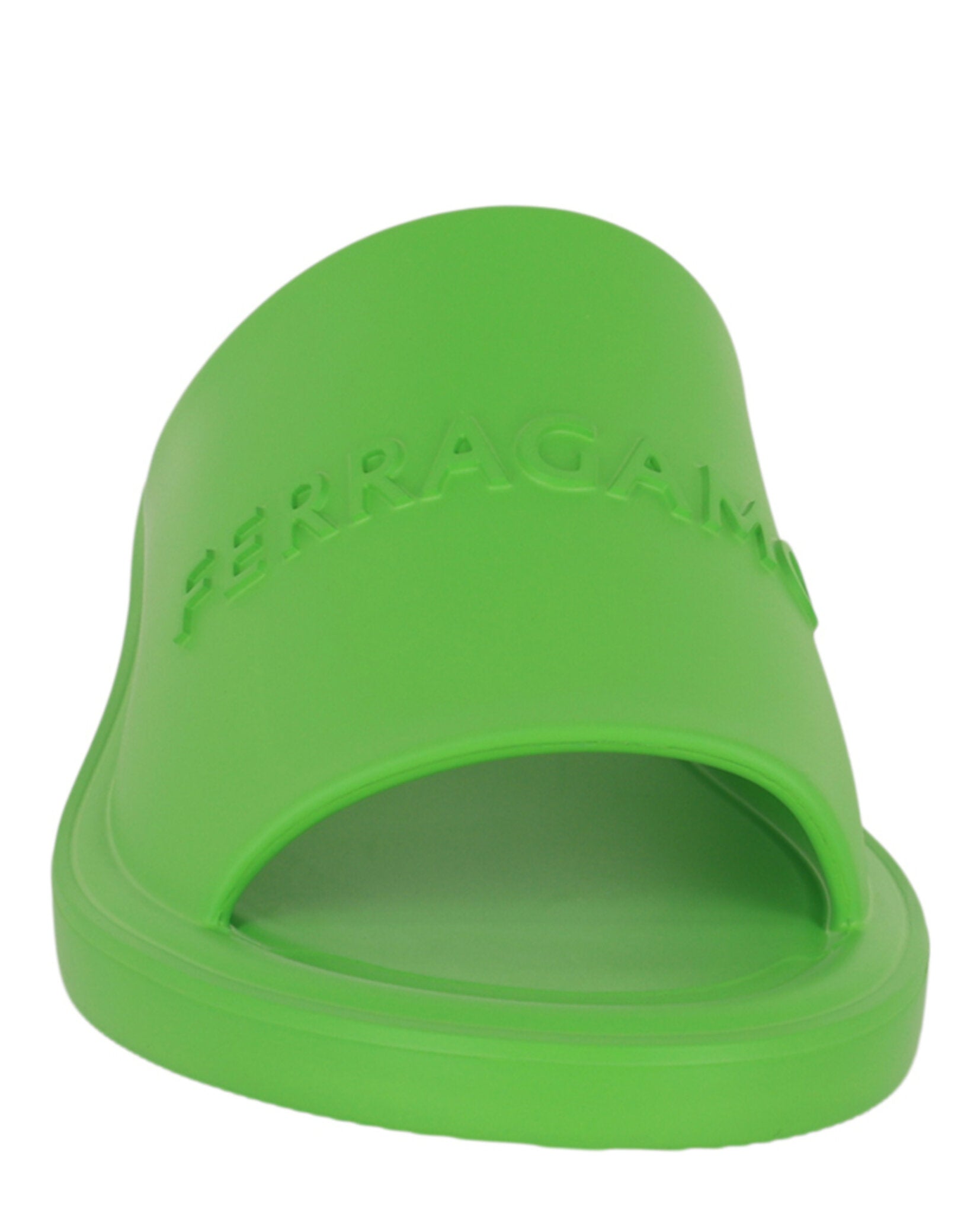 Ferragamo Mens Giuneva Logo Embossed Slides