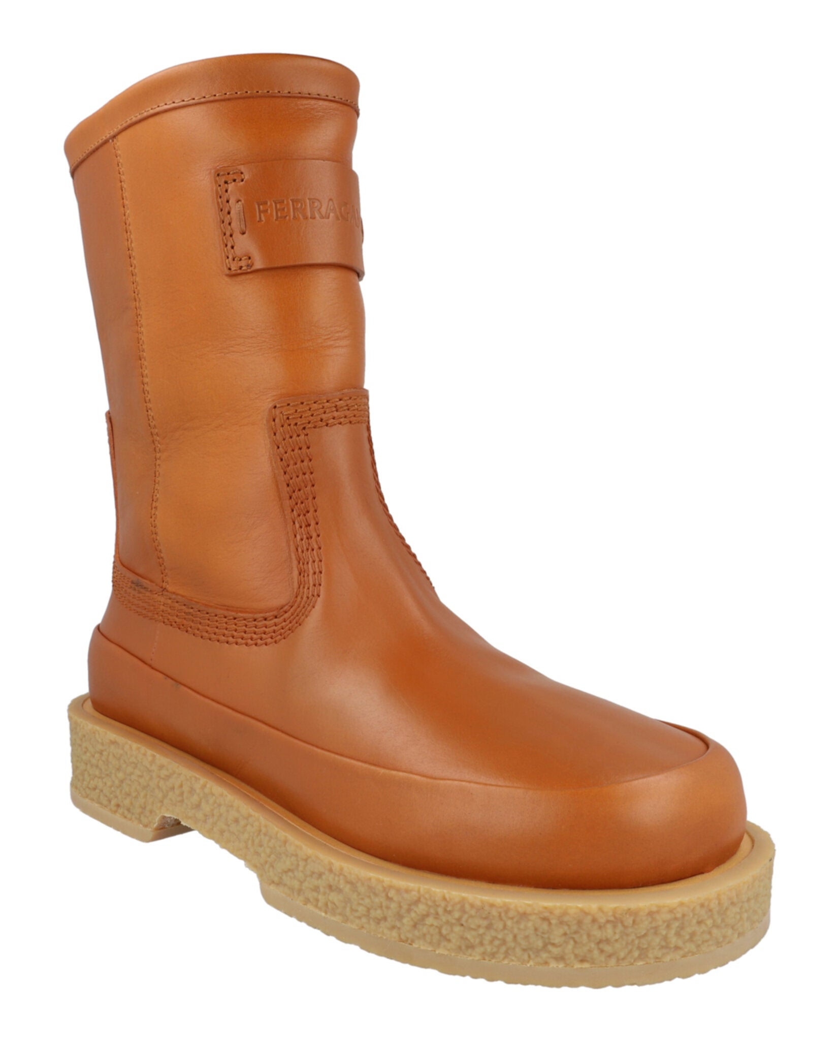 Ferragamo Mens Ferdi Leather Boots