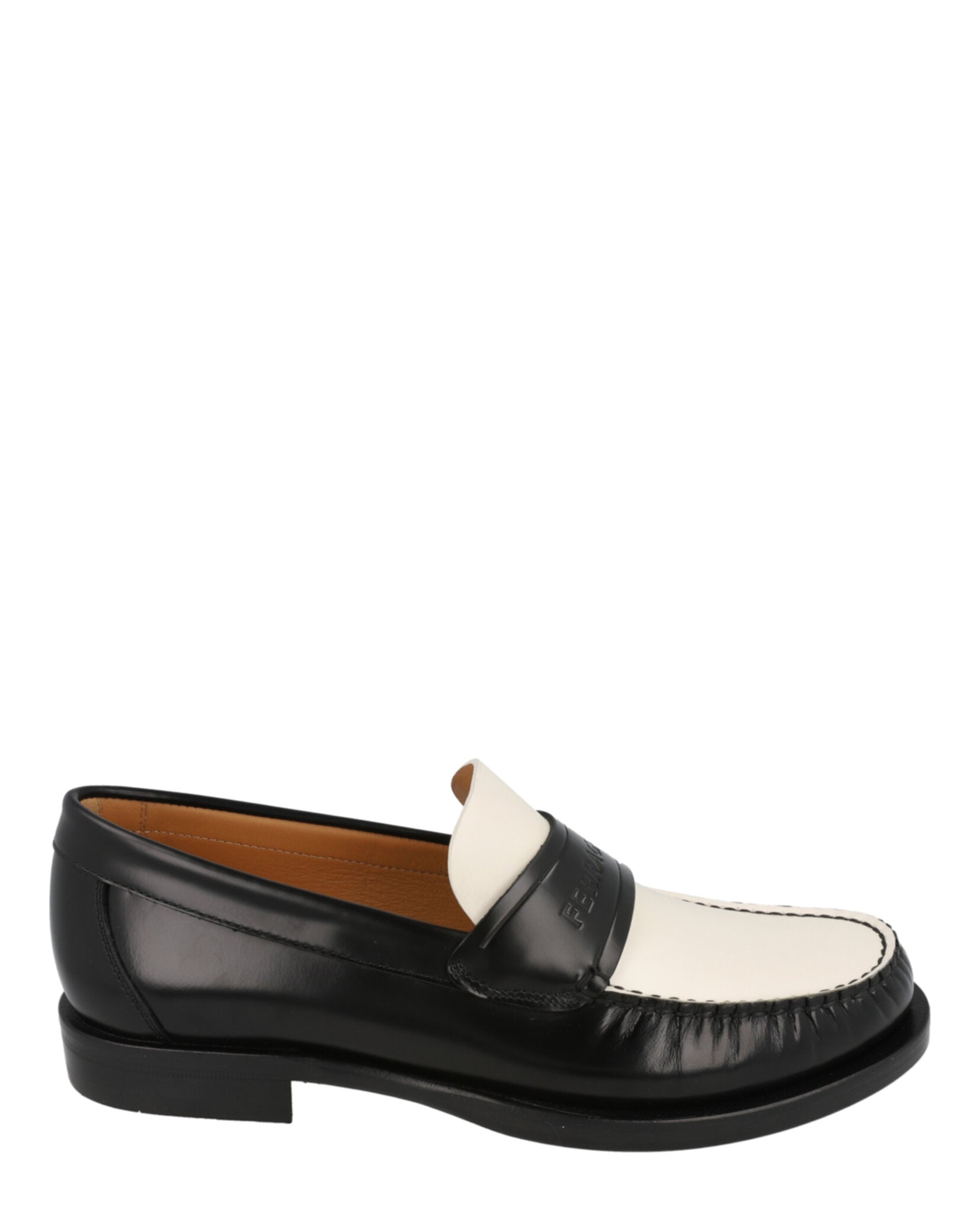 Ferragamo Mens Fillmore Embossed Moccasin Loafers - Extra Wide Width