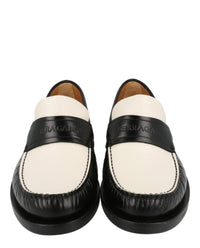 Ferragamo Mens Fillmore Embossed Moccasin Loafers - Extra Wide Width