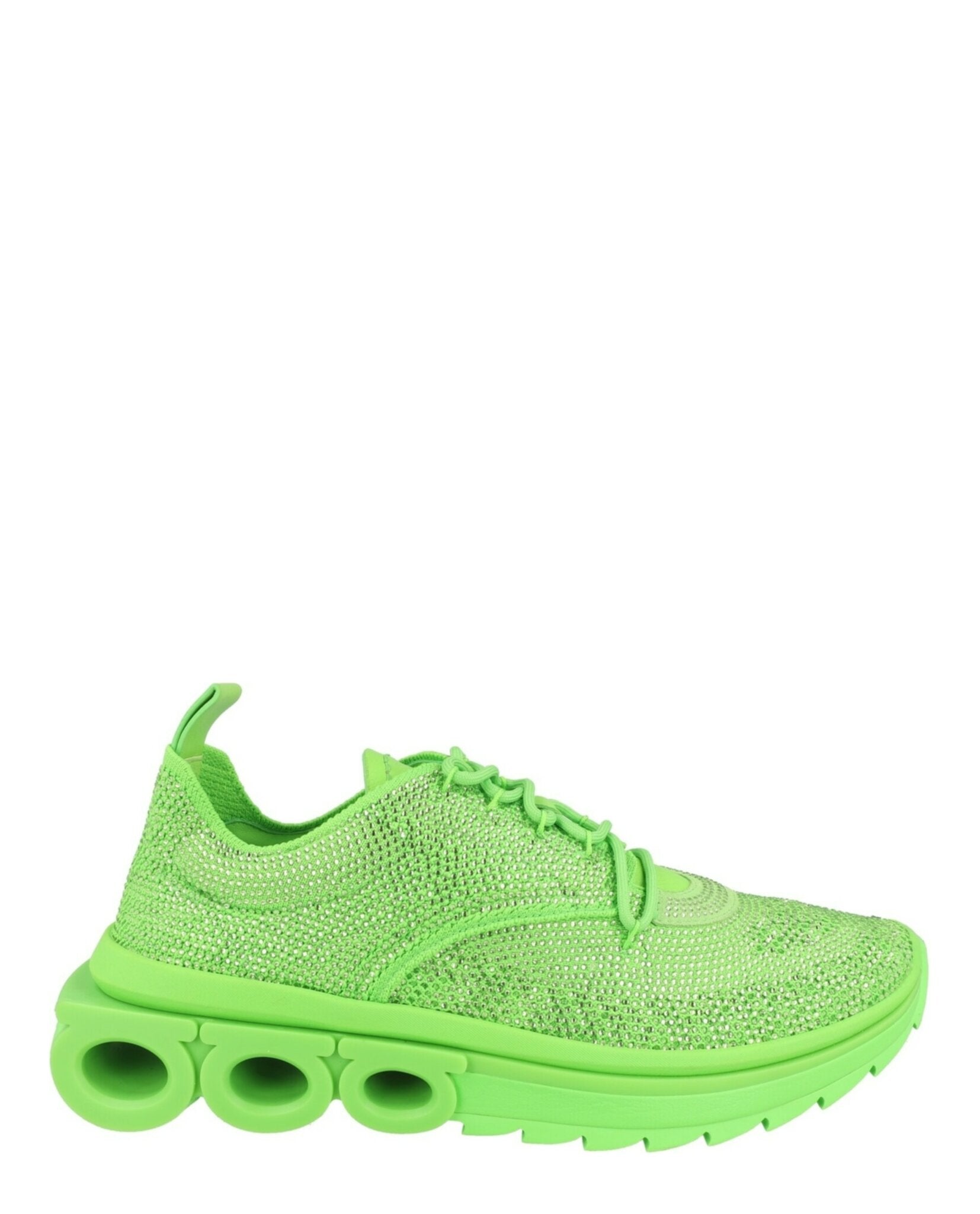 Ferragamo Mens Gancini Knit Low-Top Sneakers