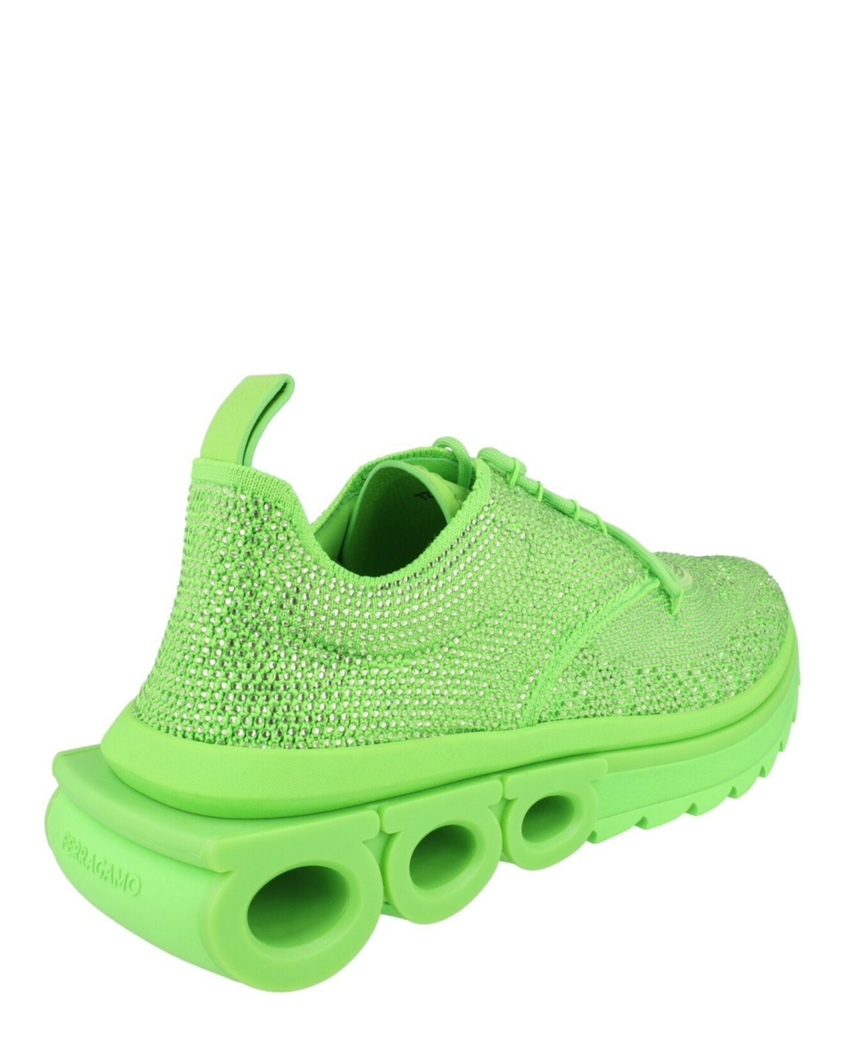 Ferragamo Mens Gancini Knit Low-Top Sneakers