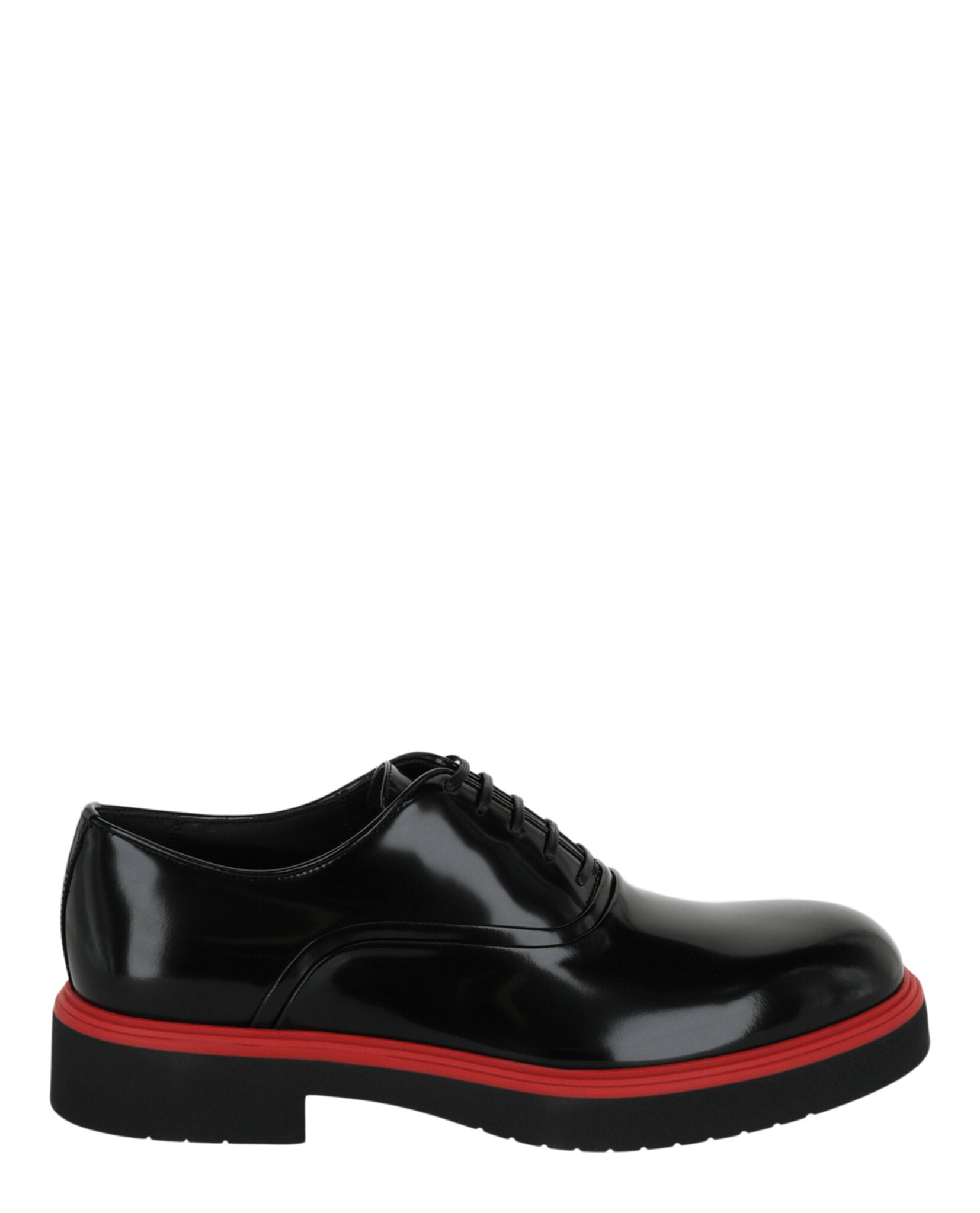 Ferragamo Fiorino Leather Derby Loafers, 6.5 / Black