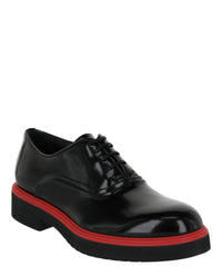Ferragamo Mens Fiorino Leather Derby Loafers