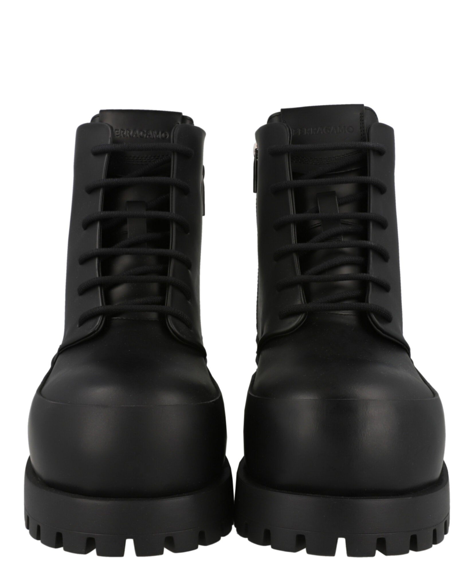 Ferragamo Mens Fede Combat Boots
