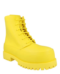 Ferragamo Mens Fede Leather Combat Boots