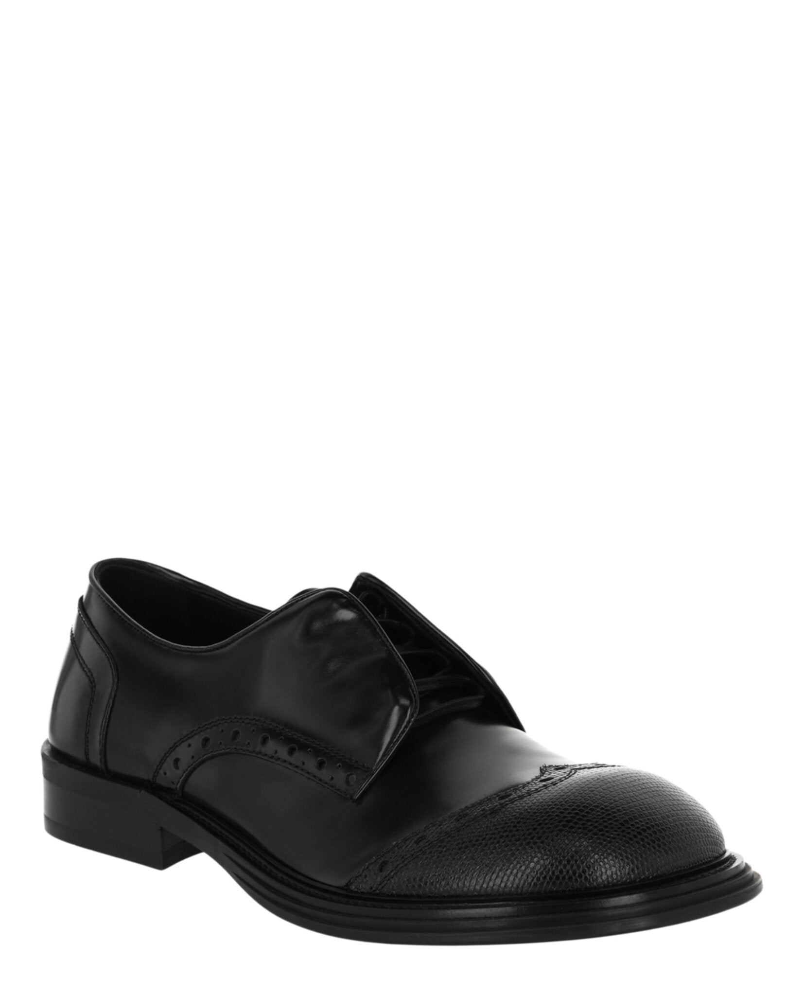 Ferragamo Mens Festo Wingtip Derby Shoes - Wide Width