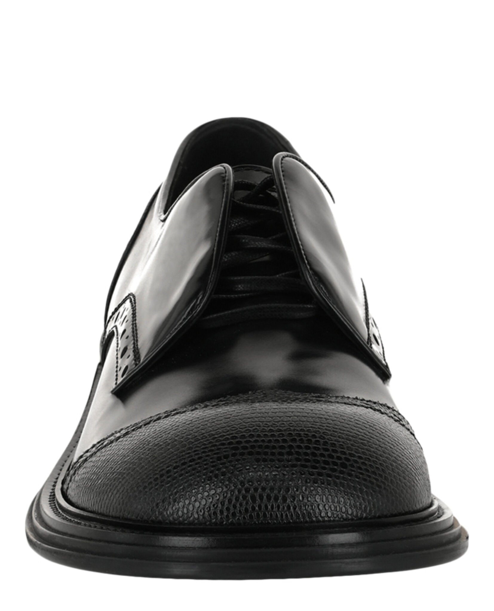 Ferragamo Mens Festo Wingtip Derby Shoes - Wide Width