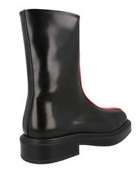 Ferragamo Mens Florentia Contrasting Insert Ankle Boots