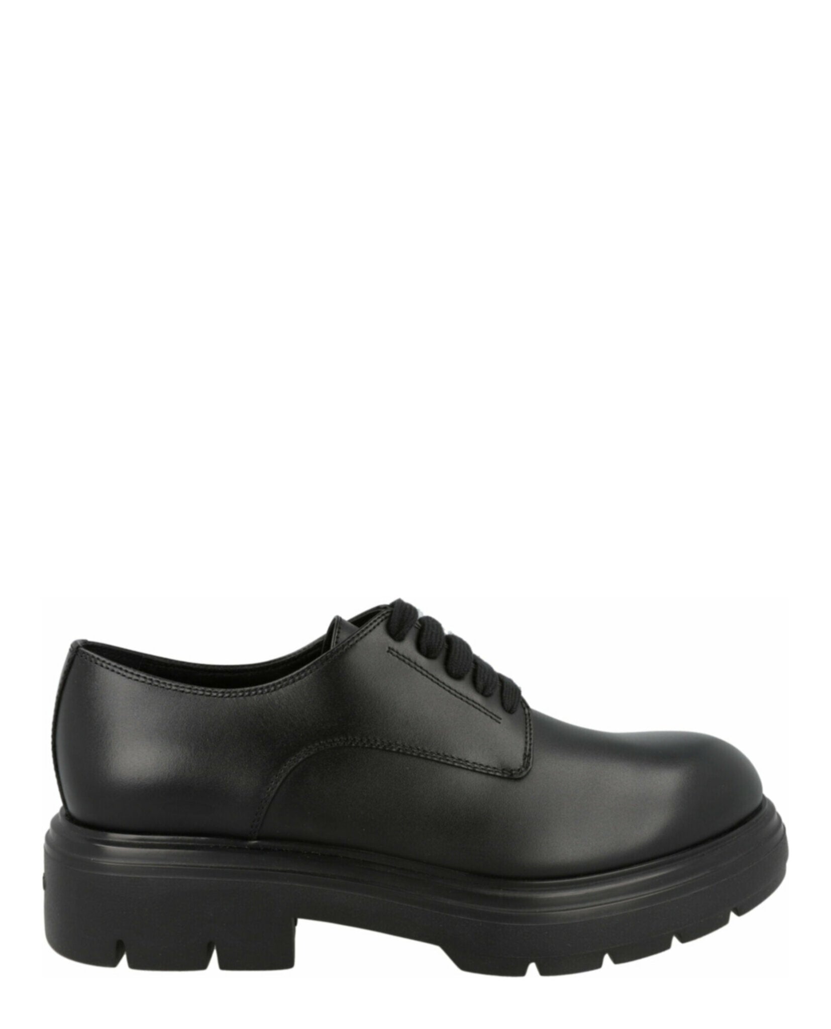 Ferragamo Mens Devis Leather Derby Shoes