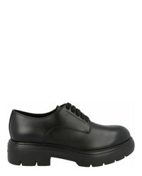 Ferragamo Mens Devis Leather Derby Shoes